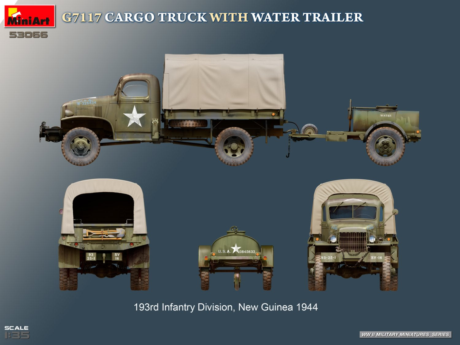 miniart-53066-g7117-cargo-truck-trailer-bausatz-1-35-wwii image 3