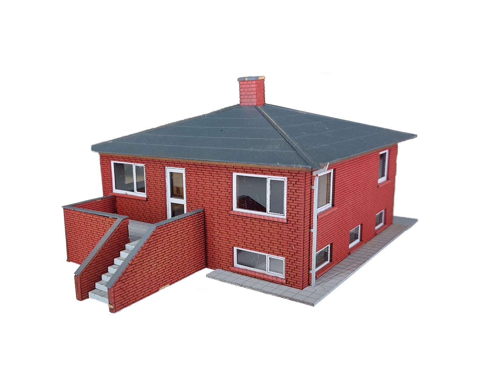 hobbytrade-villaer-ht-87290-bungalow-modellhaus-h0-rot image 3