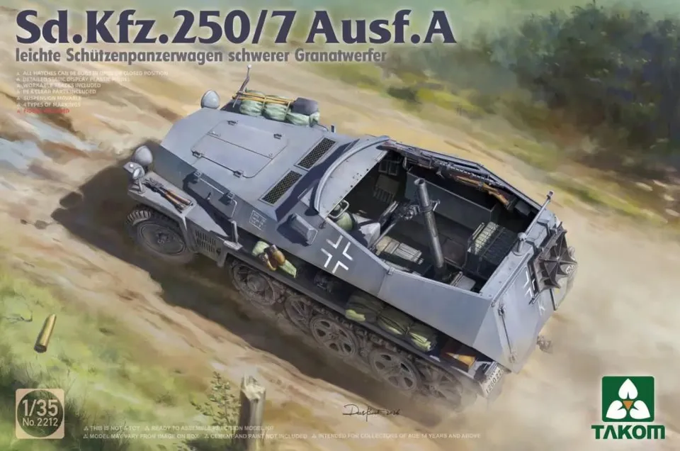 takom-2212-sd-kfz-250-7-ausf-a-halbkettenfahrzeug-1-35-bausatz image 1