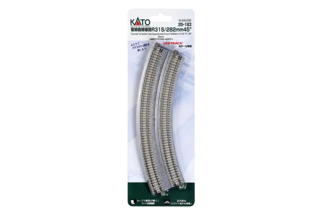 hobbytrain-gleise-doppelgleis-gebogen-r315-282mm-45-spur-n image 1