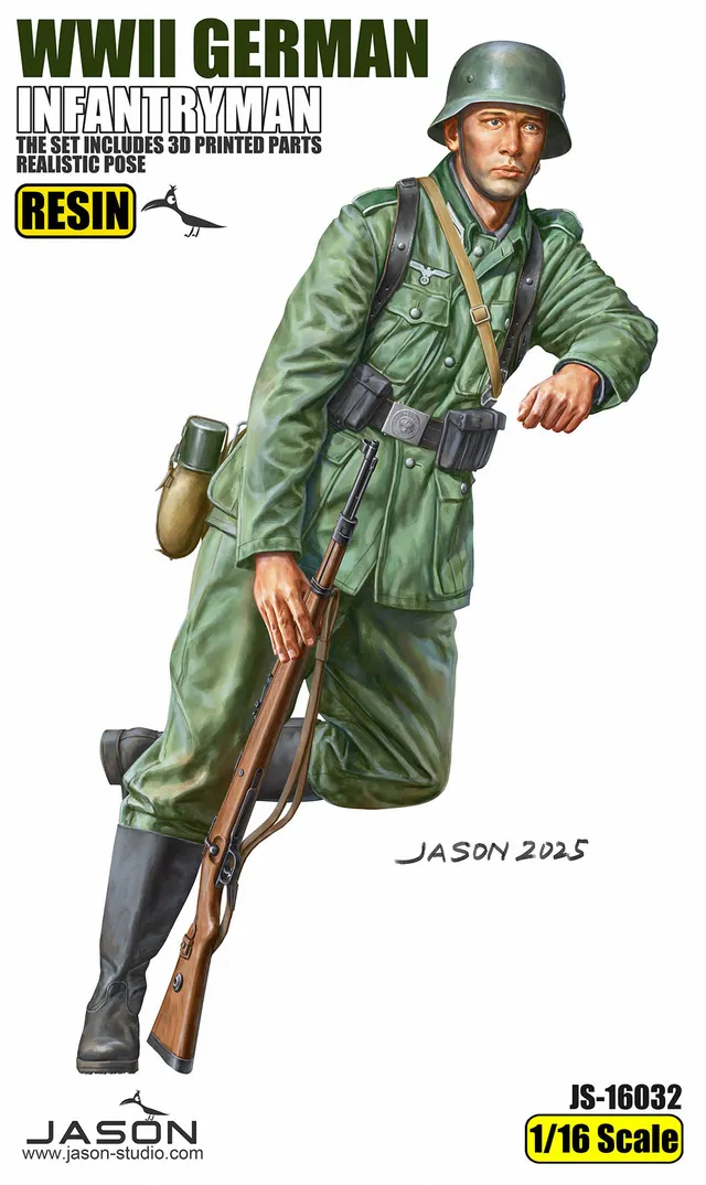 jason-studios-16032-deutscher-infanterist-figur-1-16-wwii image 1