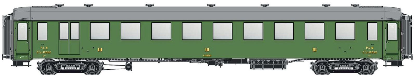 hobbytrain-personenwagen-ocem-c10yfi-3-kl-plm-ep-iib image 1