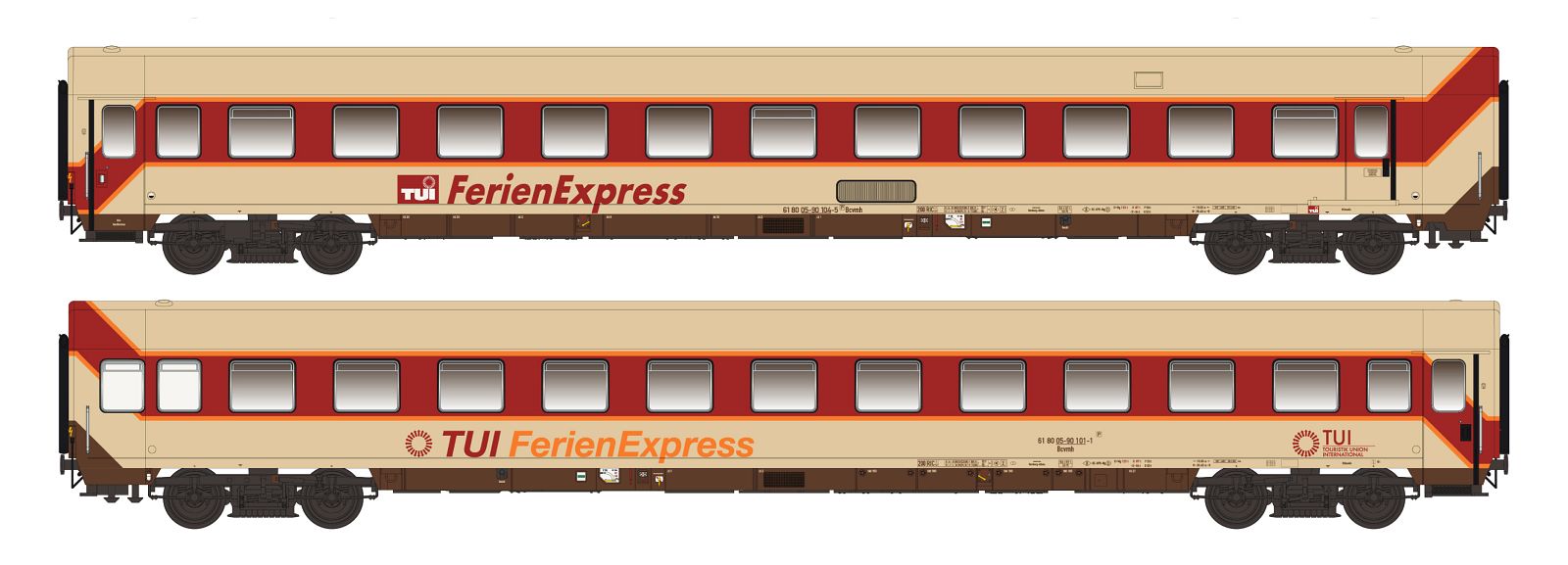hobbytrain-personenwagen-tui-ferienexpress-liegewagen-ep-iv-2er image 1