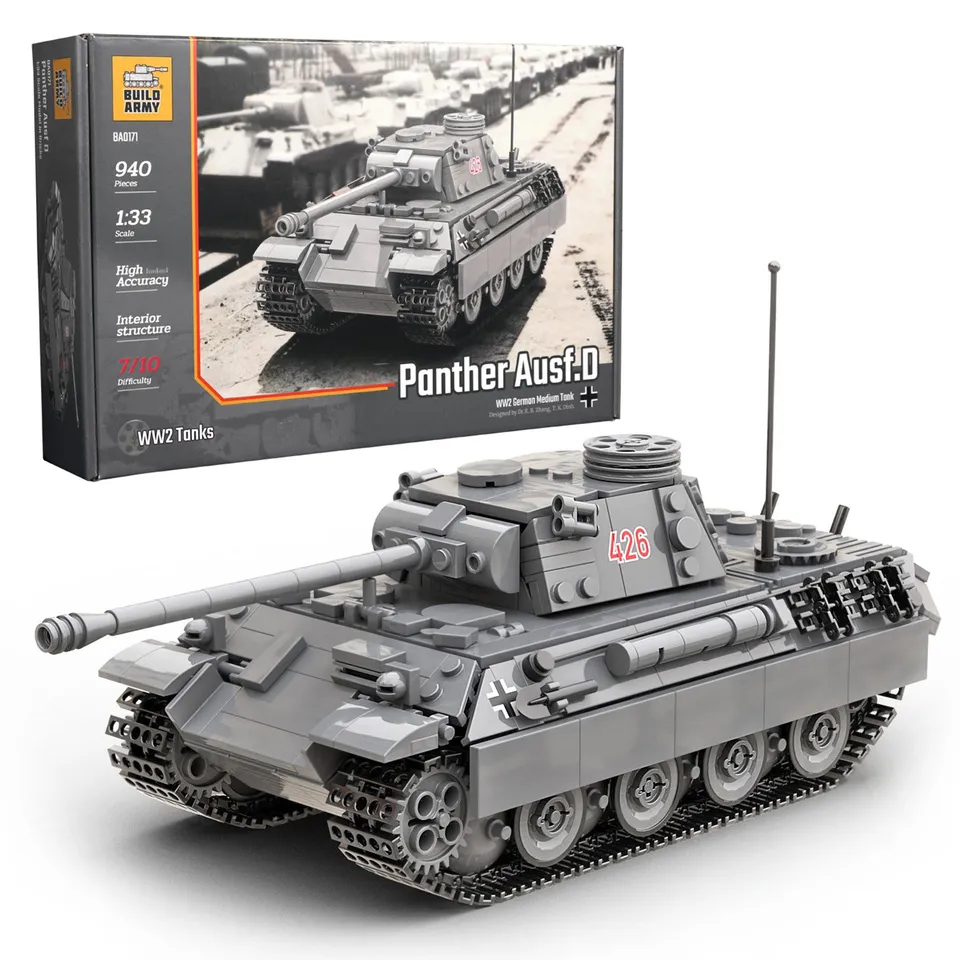 build-army-ba0171-panther-ausf-d-panzer-1-33-933-teile image 1