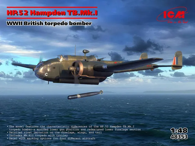 icm-48353-hp-52-hampden-tb-mk-i-flugzeug-modellbausatz-1-48 image 1
