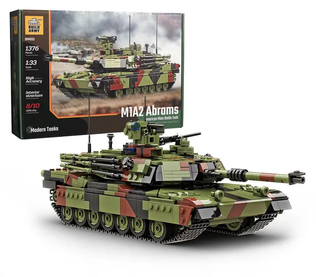 build-army-bam003-abrams-m1a2-panzer-klemmbausteine-1377-teile image 1
