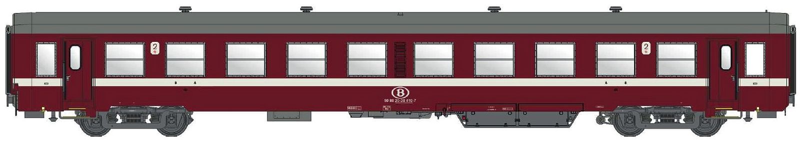 hobbytrain-personenwagen-k4-b-2-klasse-sncb-ep-v-wagen image 1