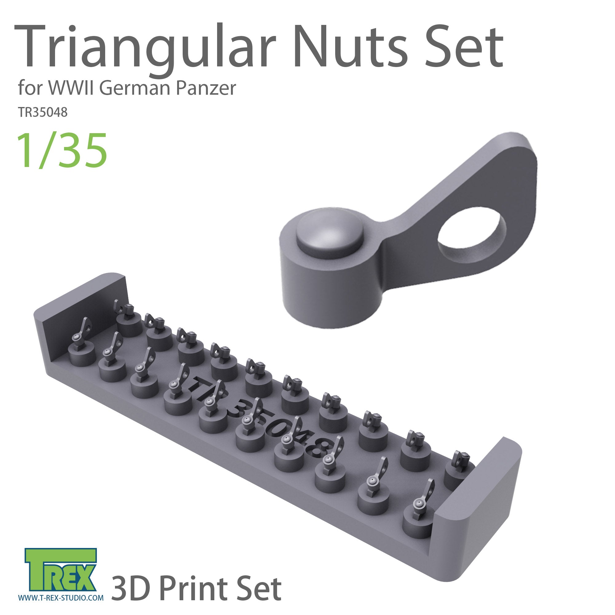 t-rex-35048-triangular-nuts-set-1-35-panzer-zubeh-r-wwii image 1