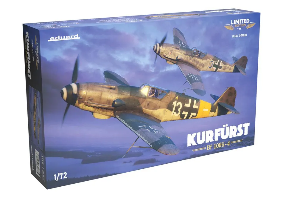 eduard-2155-bf-109-k-4-kurf-rst-flugzeugmodell-1-72-dual-combo image 1