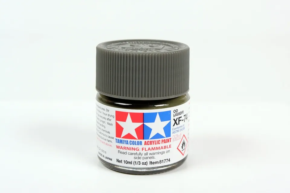 tamiya-81774-xf74-olive-drab-acrylfarbe-10ml image 1