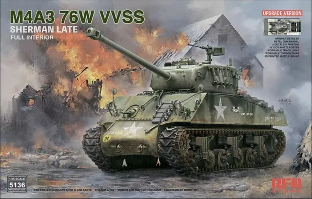 rye-field-5136-m4a3-sherman-panzermodell-1-35-full-interior image 1