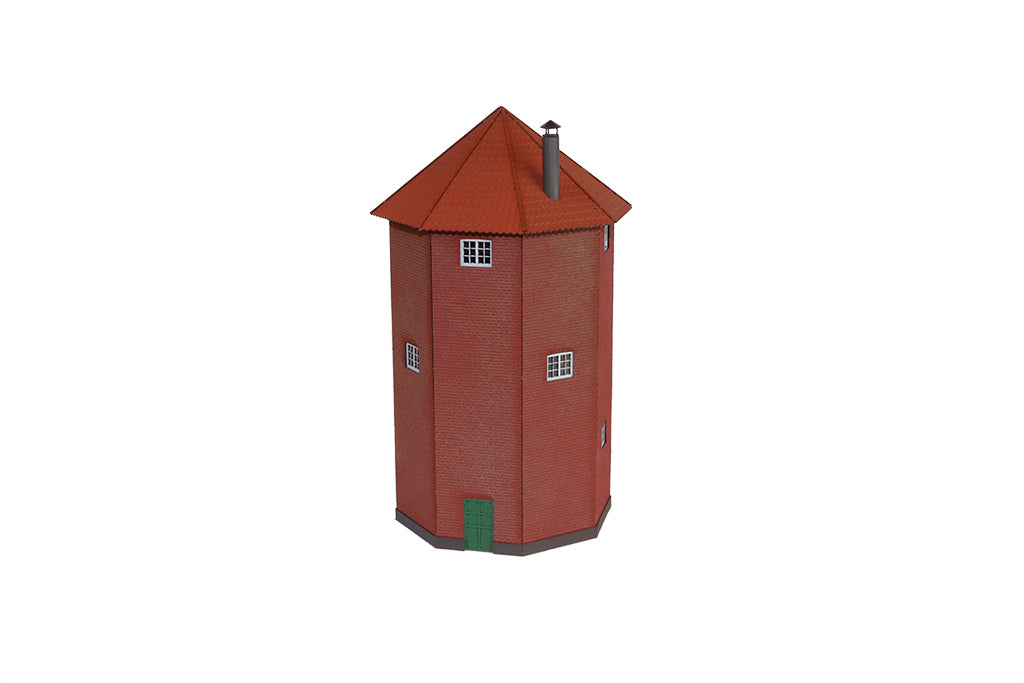 hobbytrade-ved-banen-ht-87248-dsb-wasserturm-bausatz-rot-h0 image 2