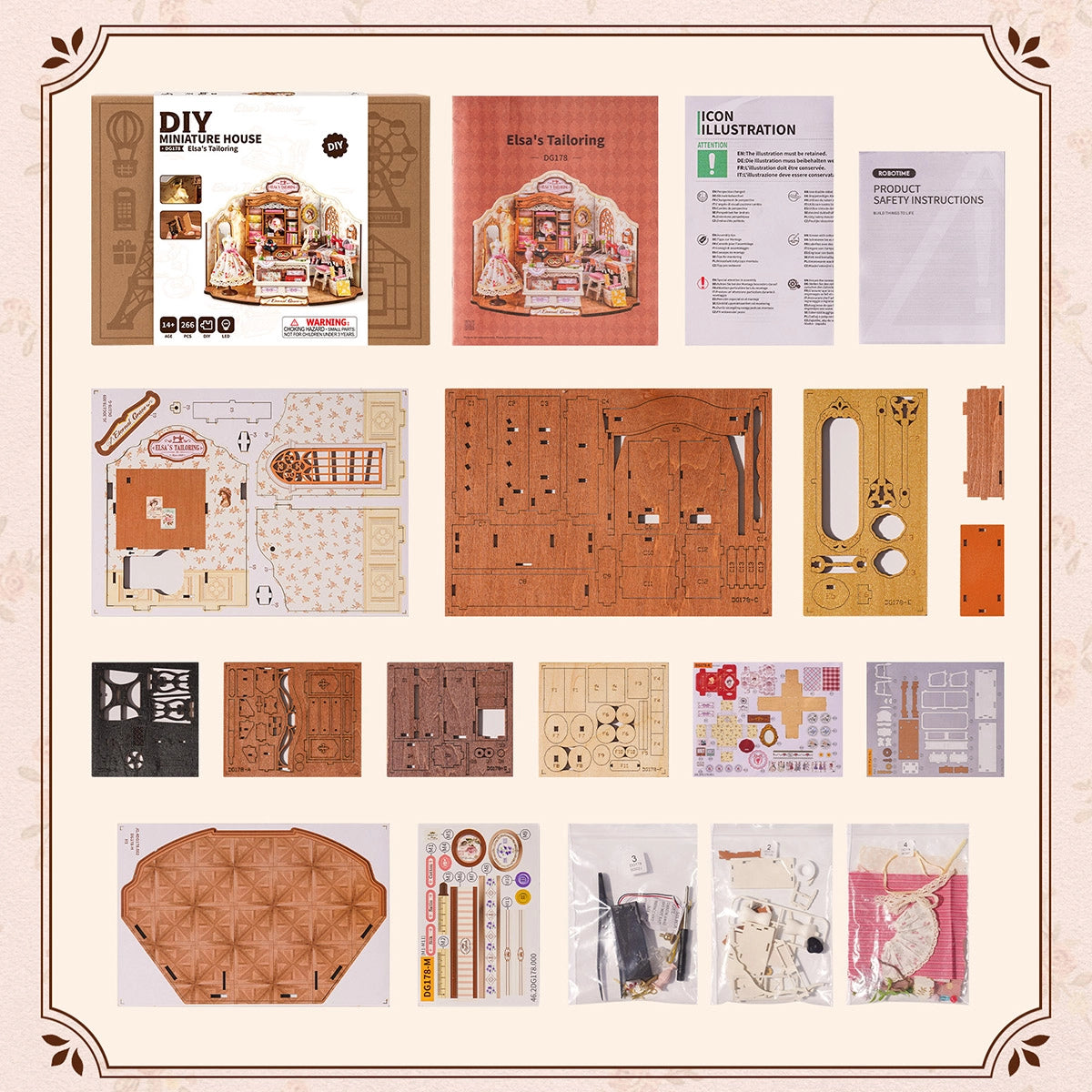 robotime-dg178-elsa-s-tailoring-3d-holz-puzzle-diorama image 3