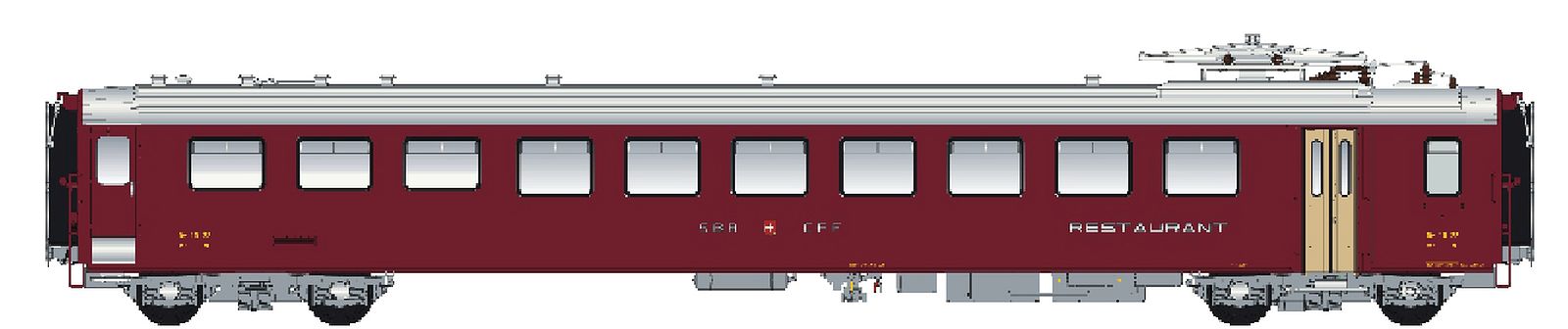 hobbytrain-ew-i-dr4-speisewagen-sbb-ep-iii-personenwagen image 1