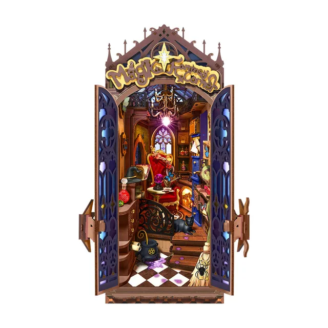 robotime-rolife-tgb14-magic-fantasy-corner-book-nook-kit image 1