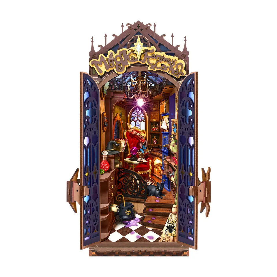 robotime-rolife-tgb14-magic-fantasy-corner-book-nook-kit image 1