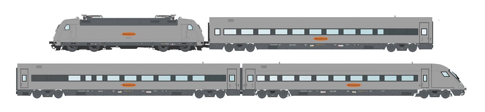 hobbytrain-personenzug-br-101-metropolitan-4-tlg-ac-sound image 1