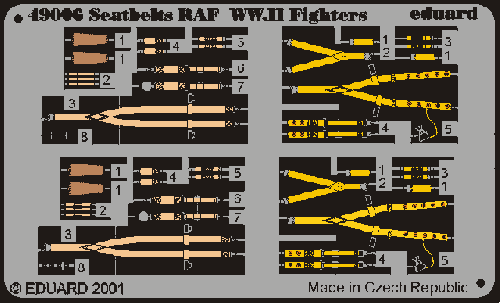 eduard-49006-sitzgurte-raf-wwii-j-ger-cockpit-zubeh-r-1-48 image 1