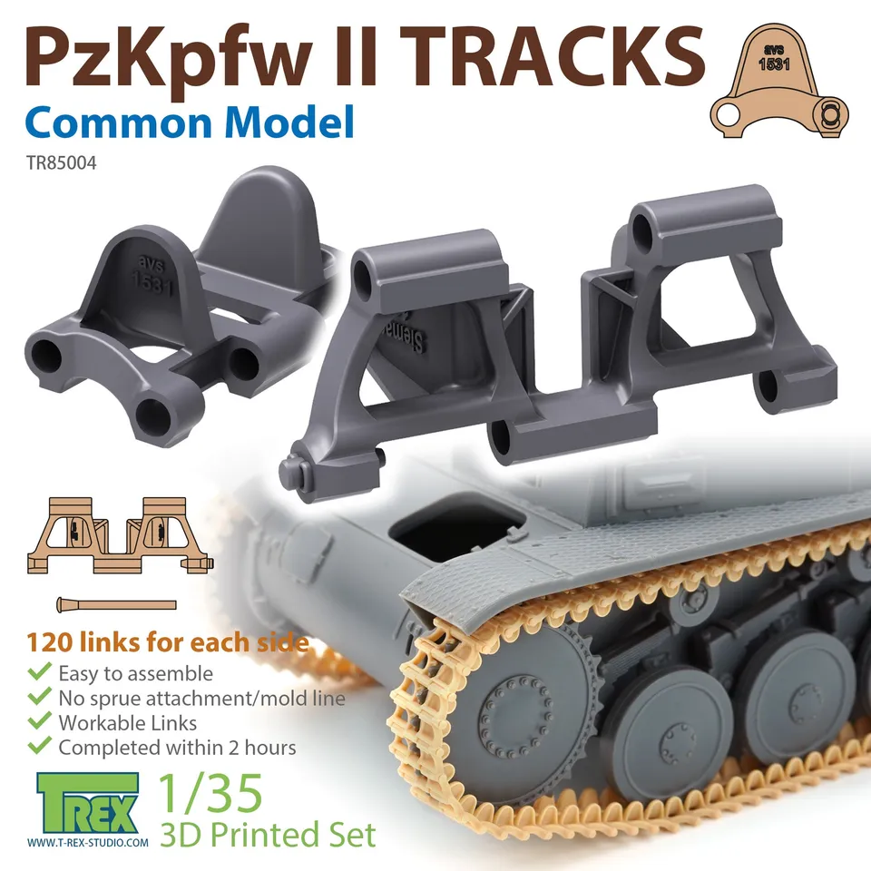 t-rex-85004-pzkpfw-ii-gleiskette-1-35-beweglich image 1