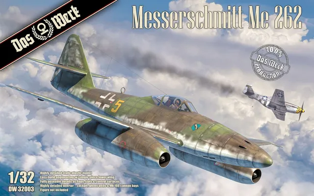 das-werk-dw32003-messerschmitt-me-262-flugzeug-bausatz-1-32 image 1