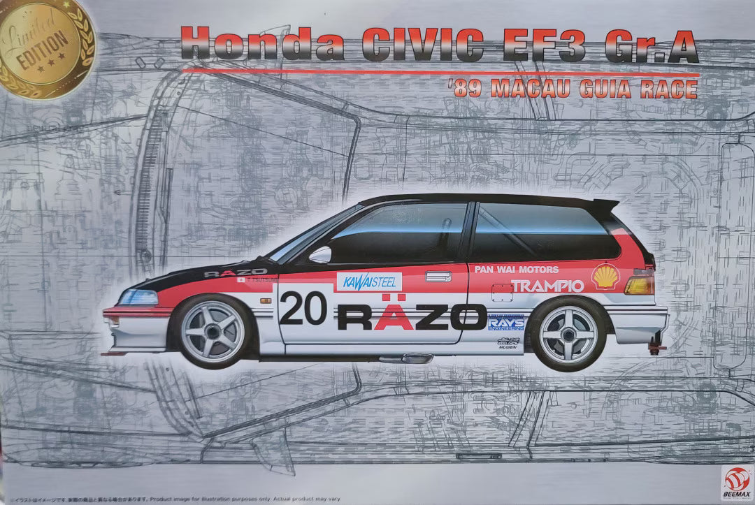 beemax-24032-honda-civic-ef3-gr-a-modellauto-1-24-macau-1989 image 1