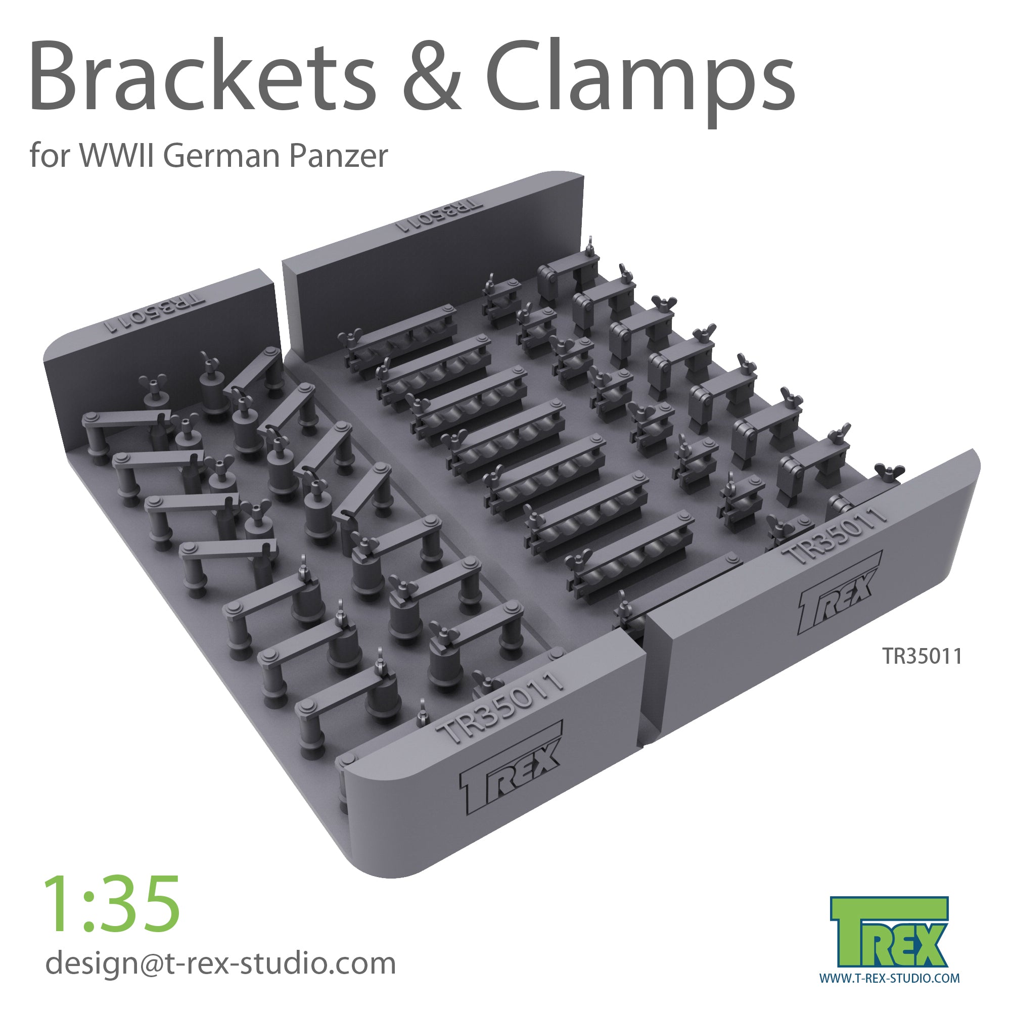 t-rex-35011-brackets-clamps-zur-stteile-1-35-panzer image 1