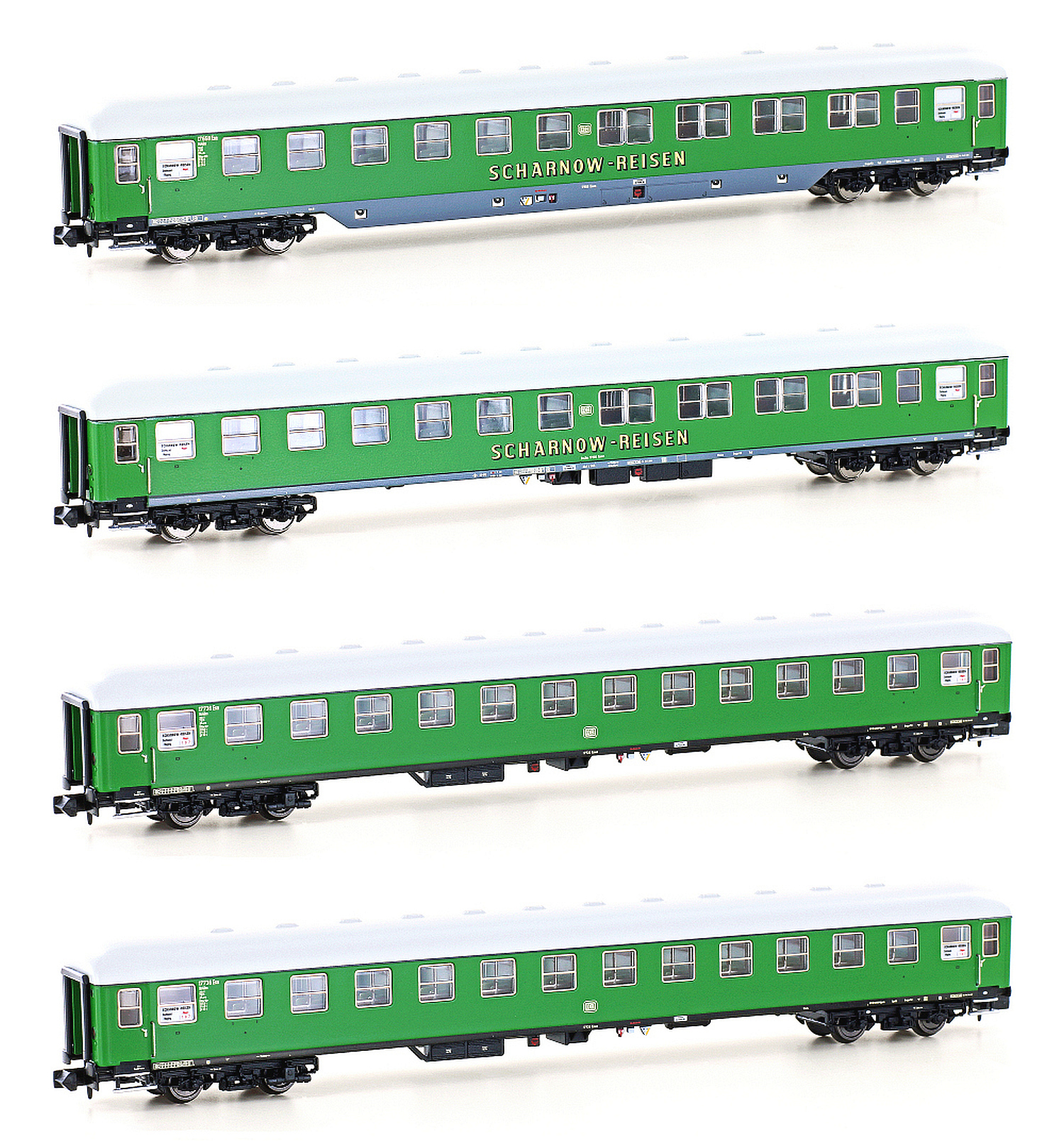 hobbytrain-personenwagen-liegewagen-db-scharnow-4er-set-ep-iiib image 1