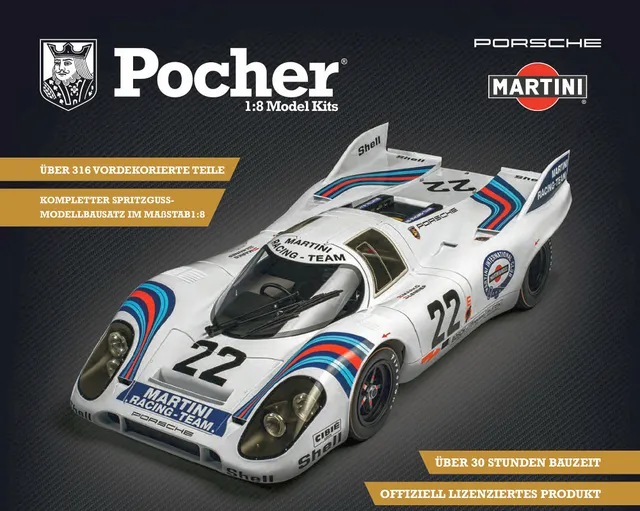 pocher-porsche-917kh-martini-modellbausatz-1-8-le-mans-1971 image 1