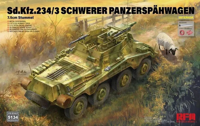 rye-field-model-5134-sd-kfz-234-3-panzersp-hwagen-1-35 image 1