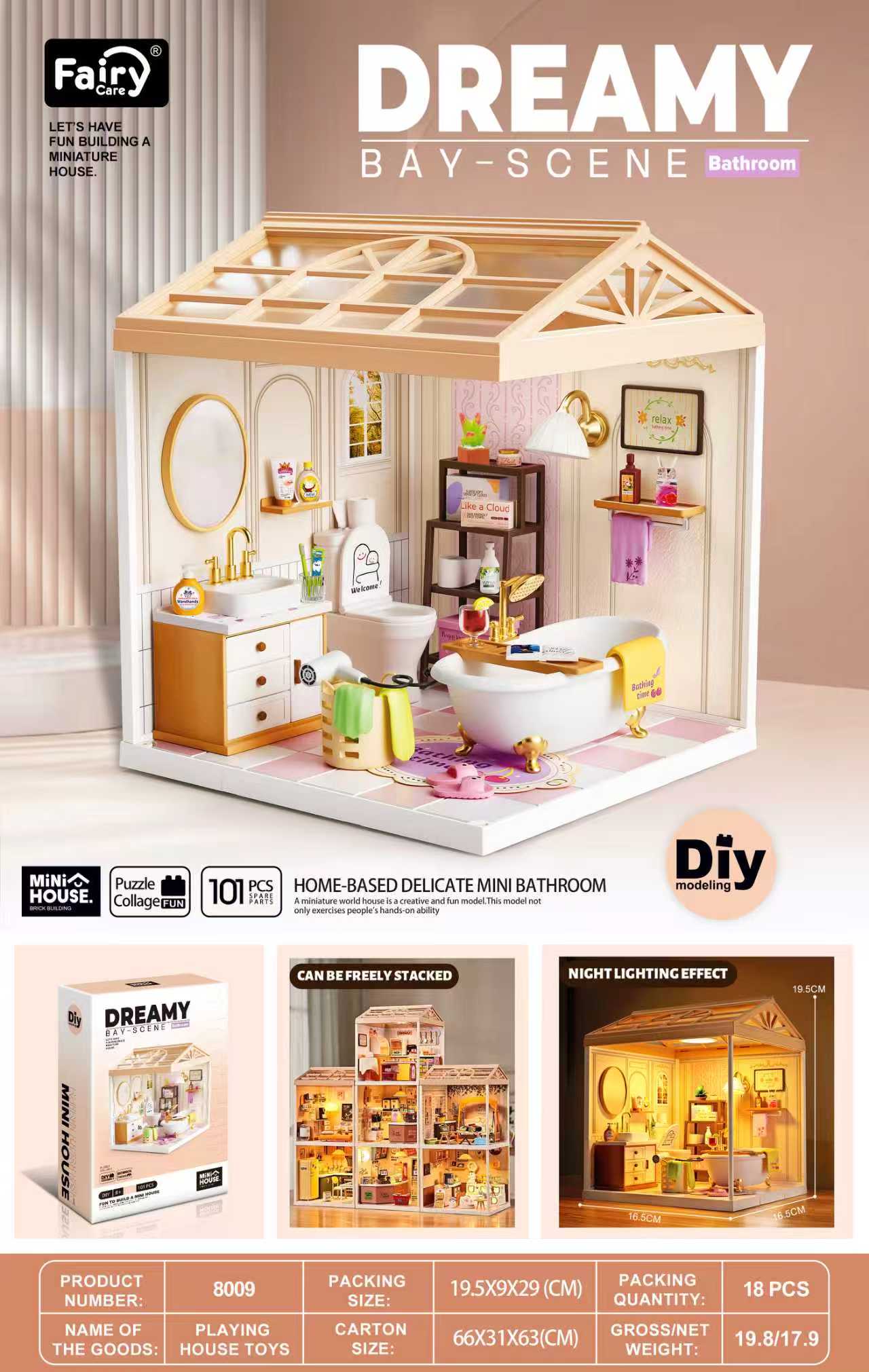 fairy-care-dreamy-bay-scene-fc-dbs8009-miniaturhaus-badezimmer-101-tlg image 1