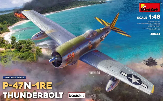 miniart-48064-p-47n-1re-thunderbolt-flugzeugbausatz-1-48-basic-kit image 1