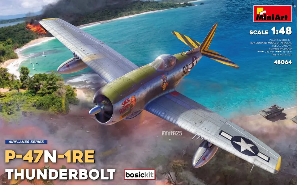 miniart-48064-p-47n-1re-thunderbolt-flugzeugbausatz-1-48-basic-kit image 1