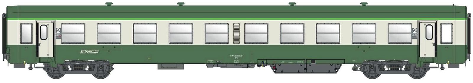 hobbytrain-personenwagen-usi-b10t-2-kl-sncf-ep-va-spur-n image 1