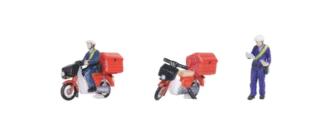 hobbytrain-zubeh-r-2er-set-postbooten-modellboot-mit-motorroller image 1
