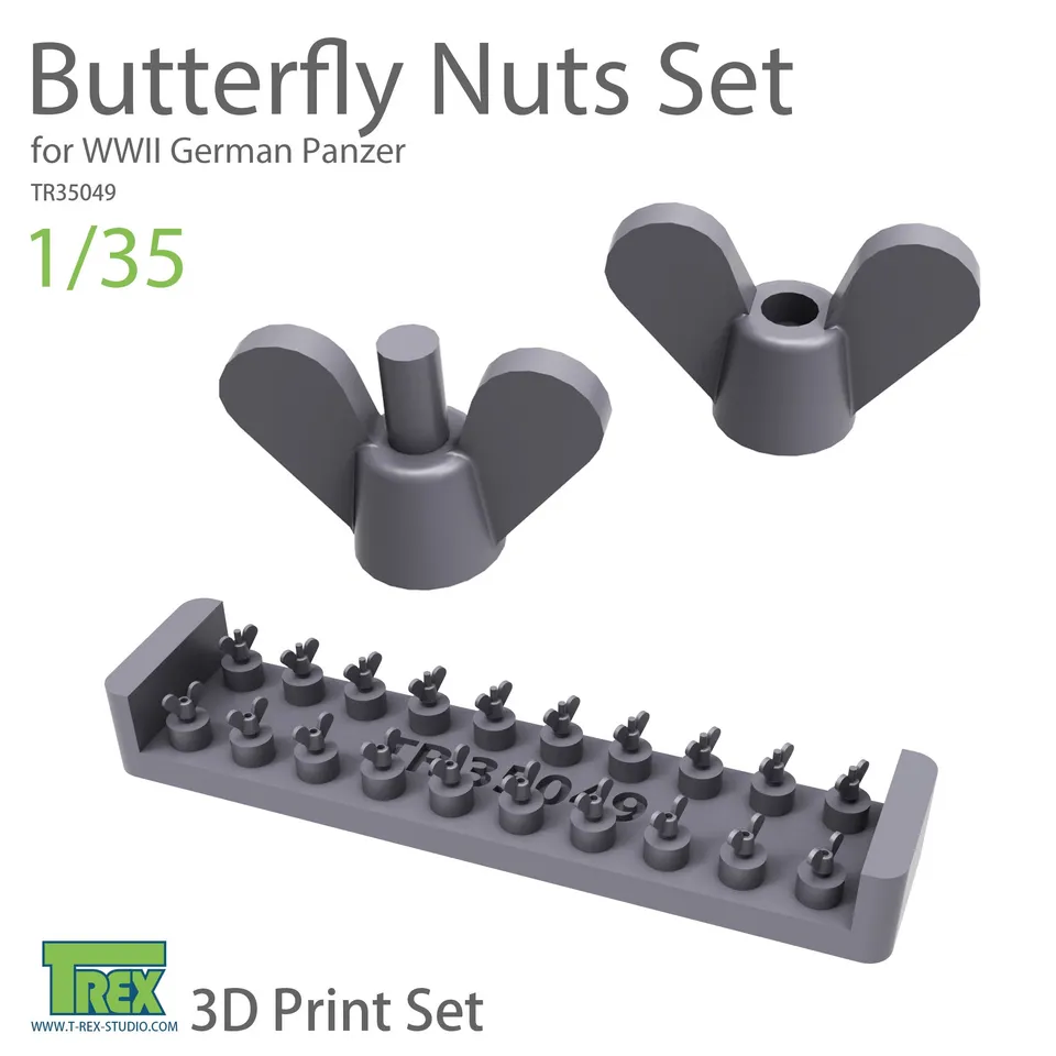 t-rex-35049-butterfly-nuts-fl-gelmuttern-set-1-35-wwii-panzer image 1