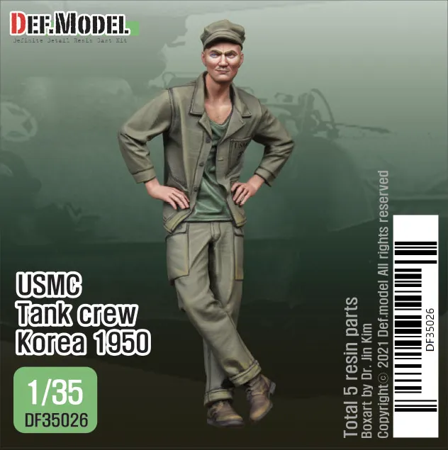def-model-df35026-usmc-tank-crew-korea-1950-figuren-1-35-resin image 1