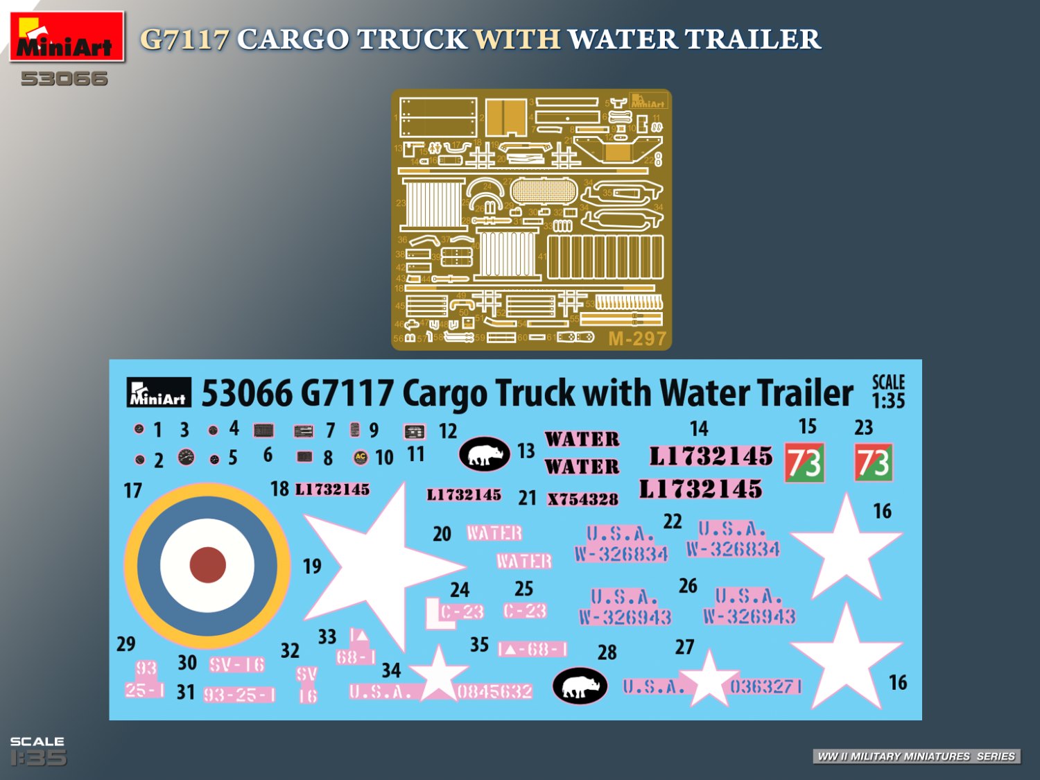 miniart-53066-g7117-cargo-truck-trailer-bausatz-1-35-wwii image 5