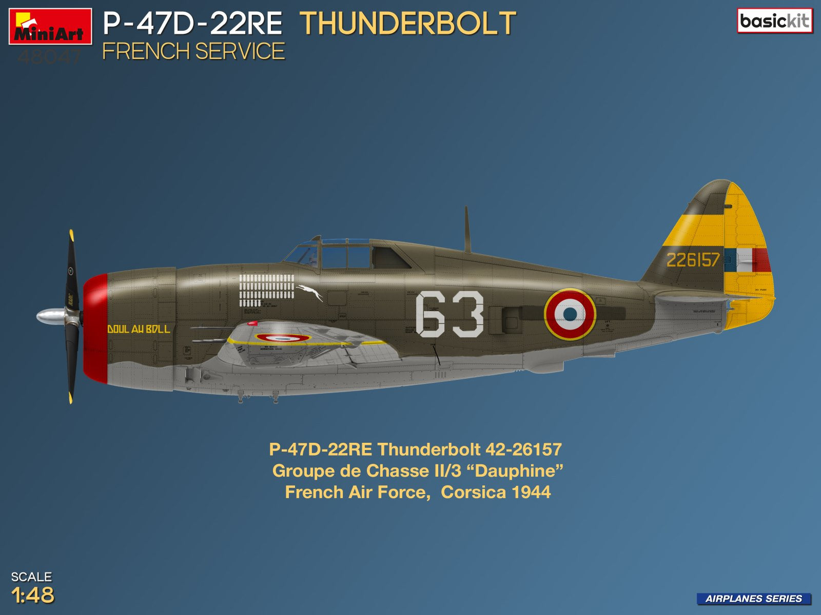 miniart-48047-p-47d-22re-thunderbolt-flugzeugmodell-1-48-frankreich image 4