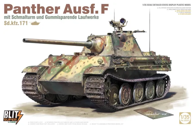 takom-35003-panther-ausf-f-schmalturm-1-35-bausatz image 1