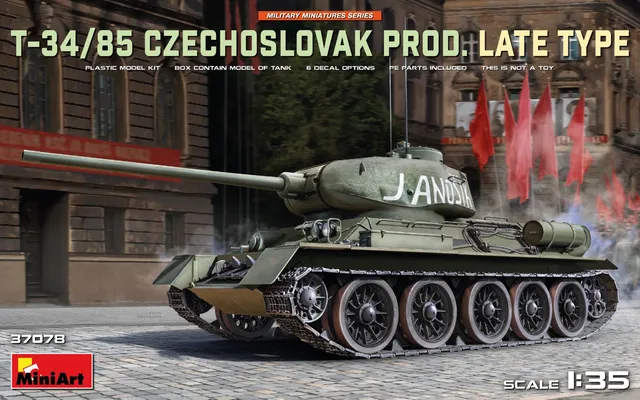 miniart-37078-t-34-85-czechoslovak-late-panzer-bausatz-1-35 image 1