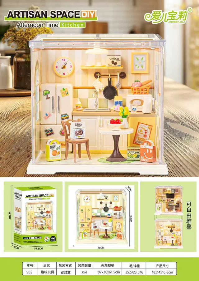 aierbaoli-abl-asd902-miniaturhaus-space-kitchen-afternoon-time image 1