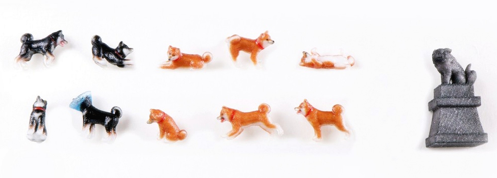 hobbytrain-modellautos-shiba-hunde-set-11-tlg-1-87 image 1