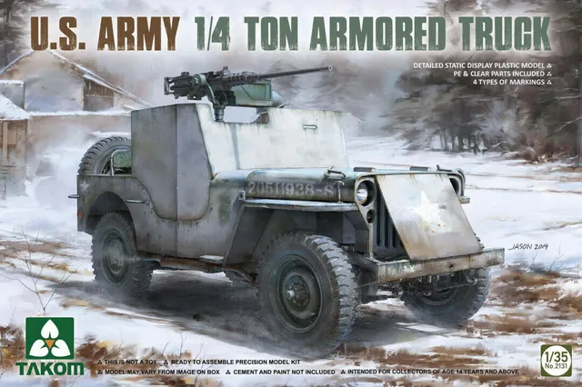 takom-2131-us-army-1-4-ton-armored-truck-1-35-bausatz image 1