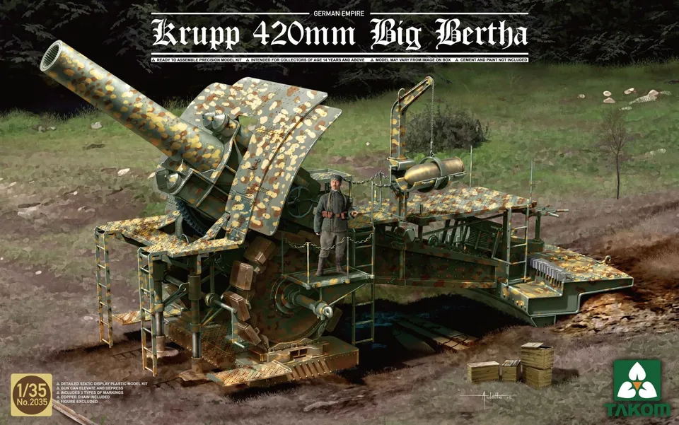 takom-2035-krupp-420mm-big-bertha-haubitze-1-35 image 1