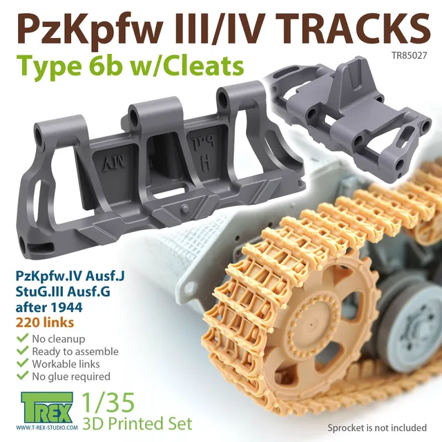 t-rex-85027-pzkpfw-iii-iv-type-6b-gleiskette-1-35-beweglich image 1