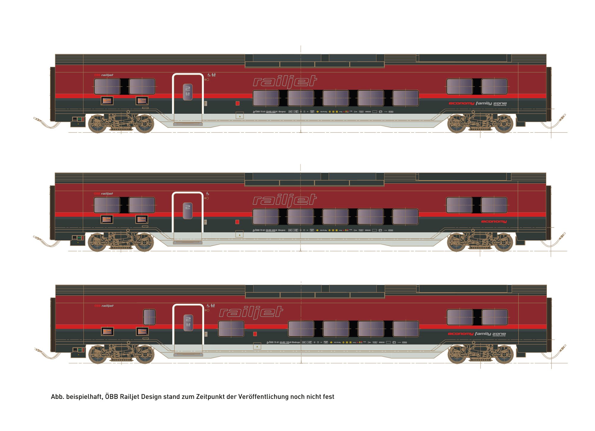 hobbytrain-railjet-dani-personenwagen-set-2-3-tlg-bb-ep-vi image 1