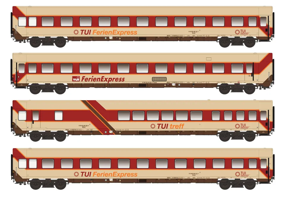 hobbytrain-personenwagen-tui-ferienexpress-4er-set-i-ep-iv-spur-n image 1