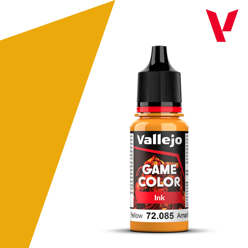 vallejo-game-color-085-yellow-ink-acrylfarbe-18ml-gelb-lasur image 1