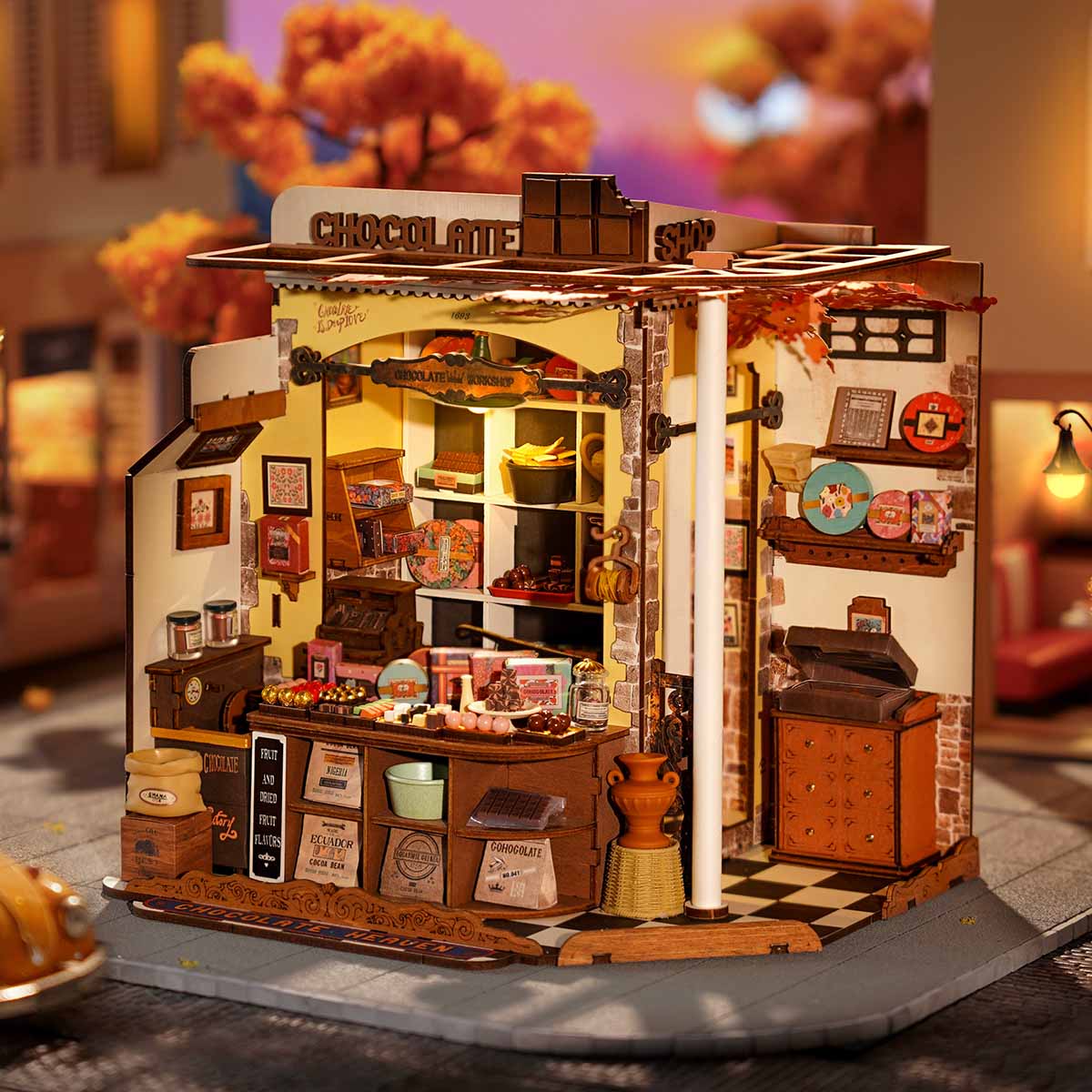 rolife-dg174-henry-s-chocolate-miniaturhaus-bastelset-holz image 2