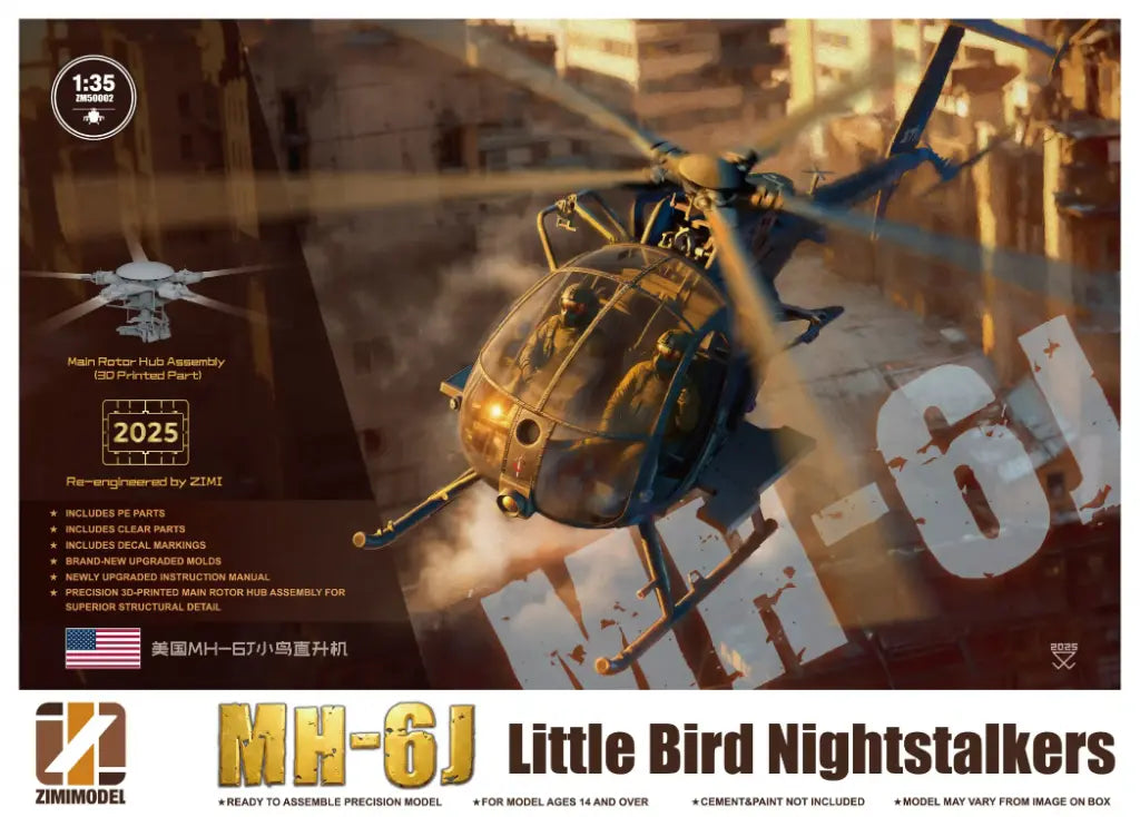zimi-model-50002-mh-6j-little-bird-modellbausatz-1-35 image 1